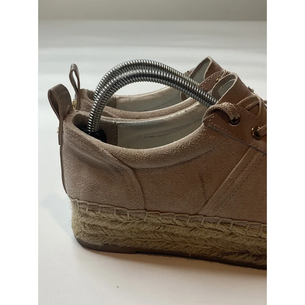 Sam Edelman Carleigh Platform Espadrille Pink Blush Sneaker Size 7.5M Suede